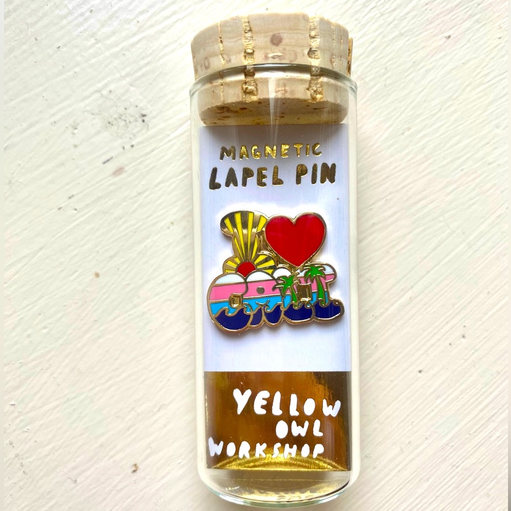 “I Love Cali” magnetic pin from Yellow Owl Workshop